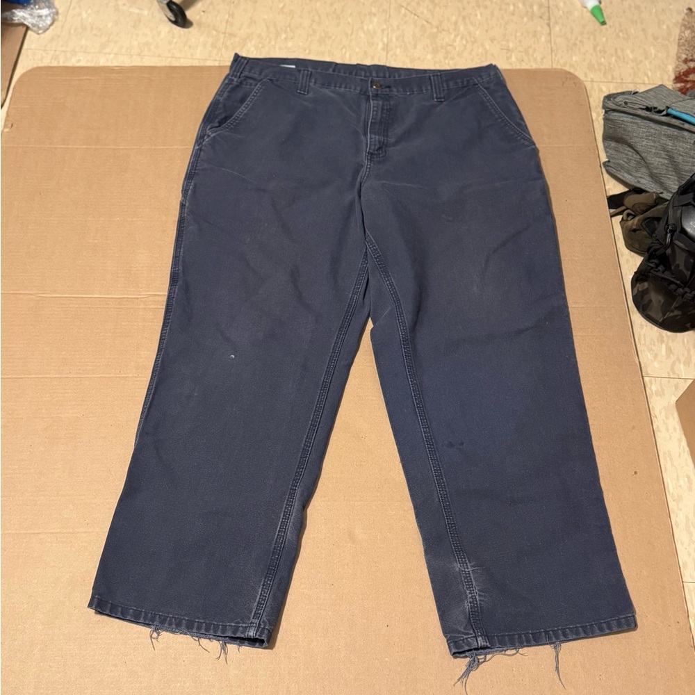 Carhartt Blue Relaxed Jeans Straight-Leg
